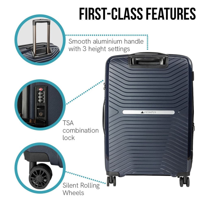 Astra 24in Lightweight Hard Shell Suitcase - Aegean Blue