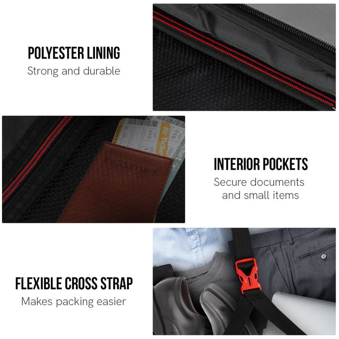 Astra 29in Lightweight Hard Shell Suitcase - Obsidian Black