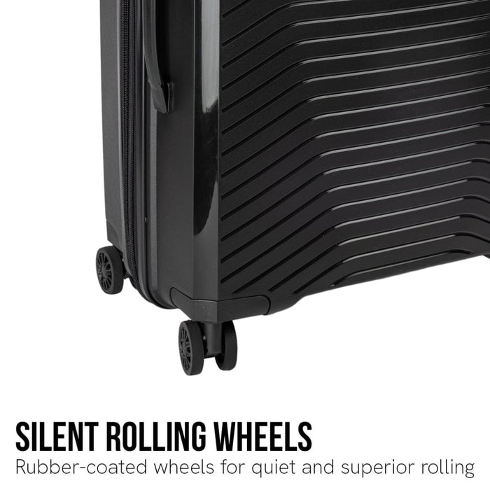Astra 29in Lightweight Hard Shell Suitcase - Obsidian Black