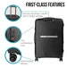 Astra 29in Lightweight Hard Shell Suitcase - Obsidian Black
