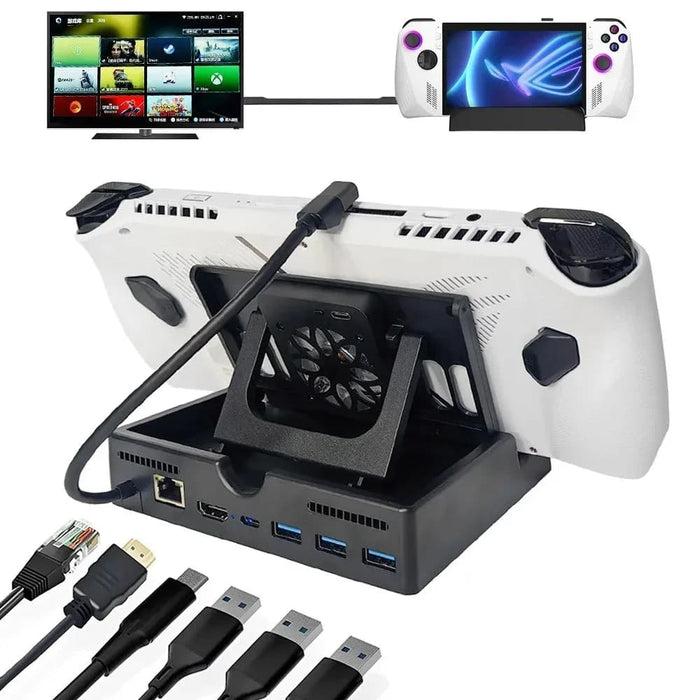 Asus Rog Ally Docking Station with Cooling Fan Hdmi 2.0 4k