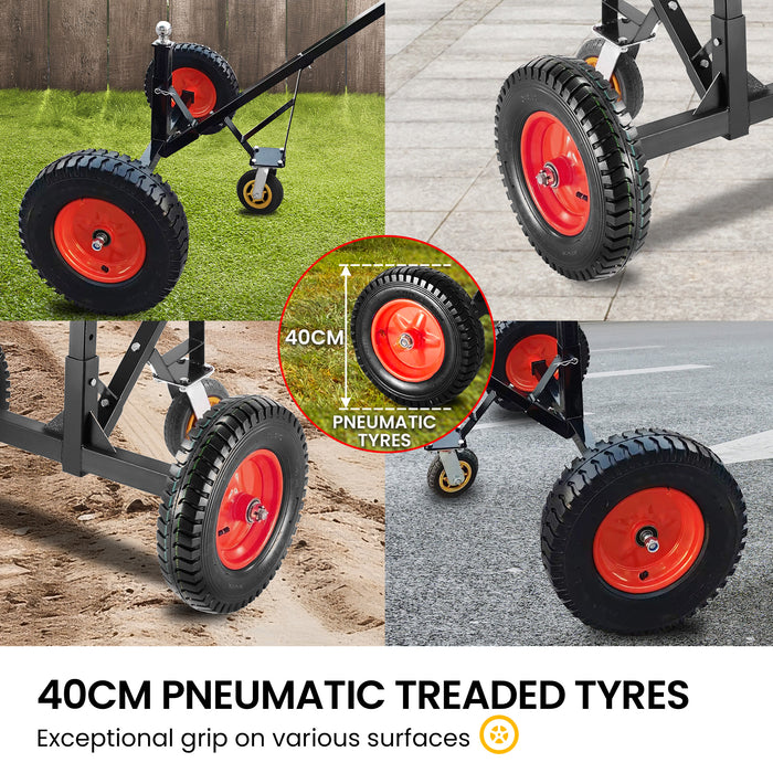 3-Wheel Adjustable Trailer Dolly Heavy-Duty Caravan Mover