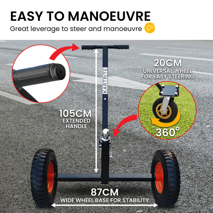3-Wheel Adjustable Trailer Dolly Heavy-Duty Caravan Mover