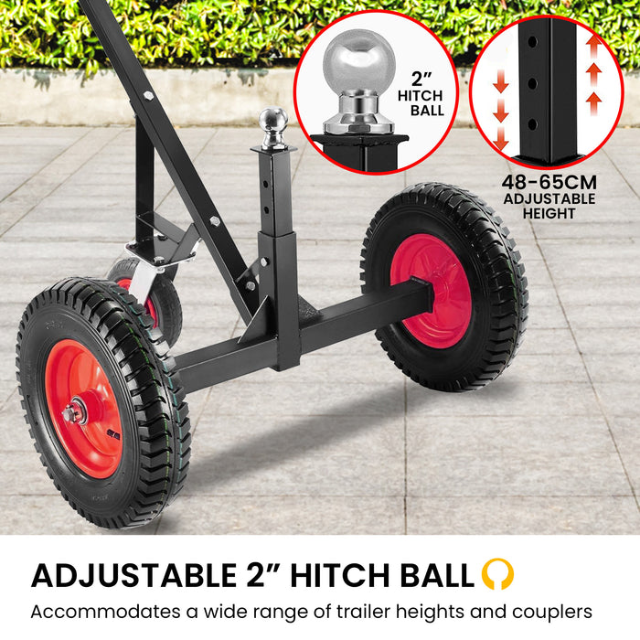 3-Wheel Adjustable Trailer Dolly Heavy-Duty Caravan Mover
