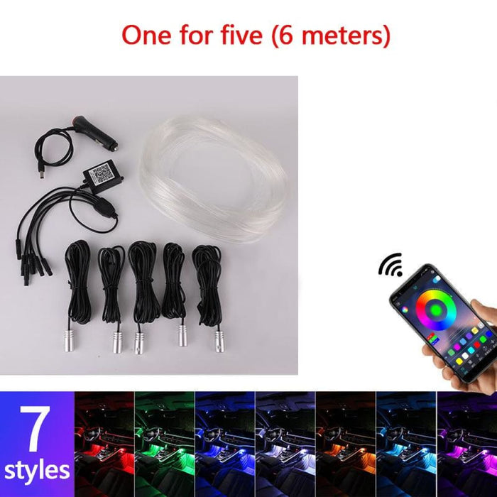 Car Atmosphere Light El Neon Wire Strip Led Interior Rgb