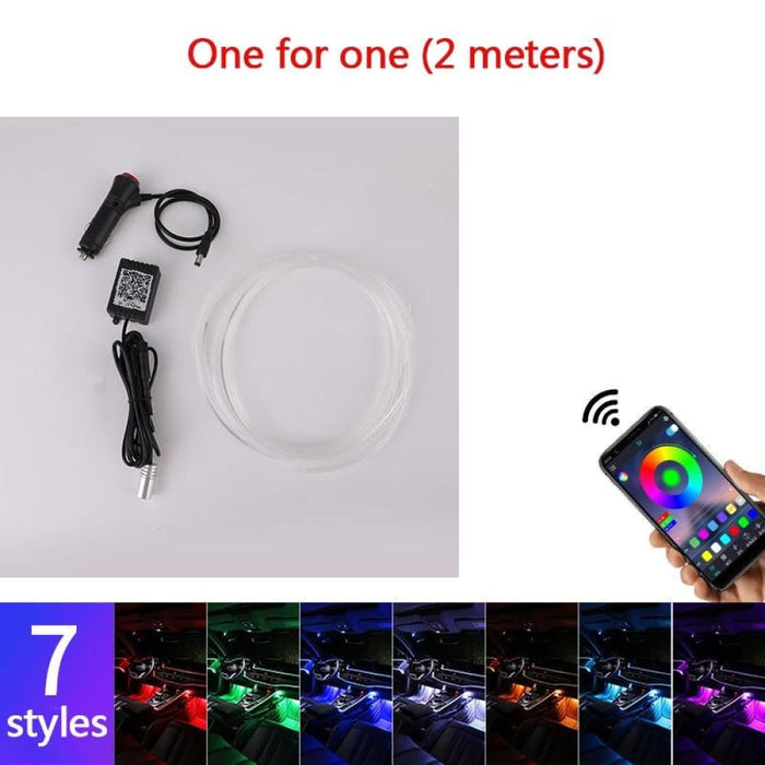 Car Atmosphere Light El Neon Wire Strip Led Interior Rgb