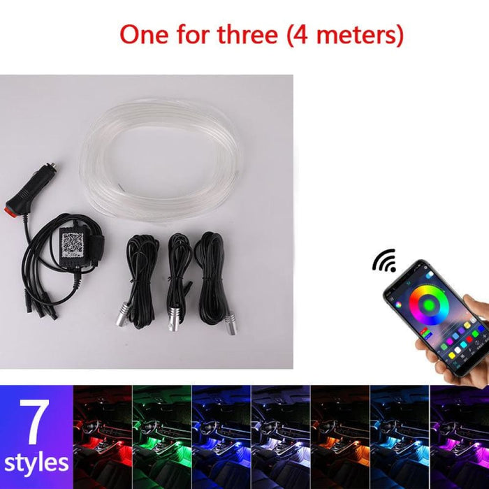 Car Atmosphere Light El Neon Wire Strip Led Interior Rgb
