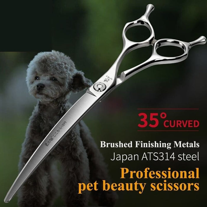 Jp Ats314 Steel 7 Inch 35°curved Scissors Pet Dog Grooming