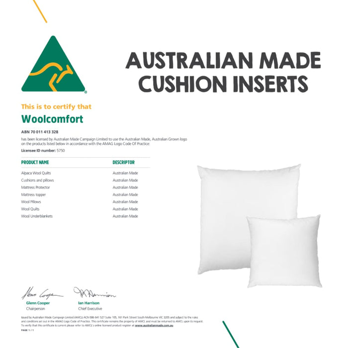 Australian Made Four Pack 30x50cm Hotel Cushion Inserts
