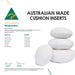 Australian Made Four Pack 35cm Round Hotel Cushion Inserts