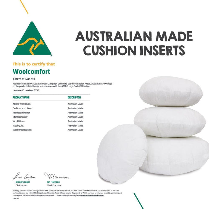 Australian Made Four Pack 50cm Round Hotel Cushion Inserts