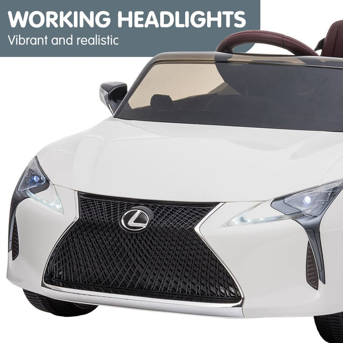 Authorized Lexus Lc 500 Kids Electric Ride On Car - White