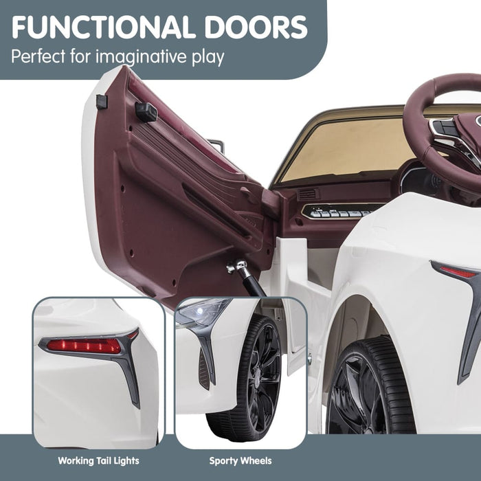 Authorized Lexus Lc 500 Kids Electric Ride on Car - White