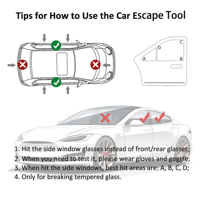Auto Emergency Tool Glass Breaker and Seat Belt Cutter