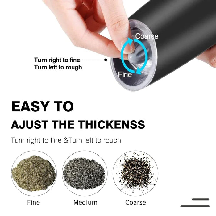 Automatic Electric Adjustable Salt and Pepper Grinder Set