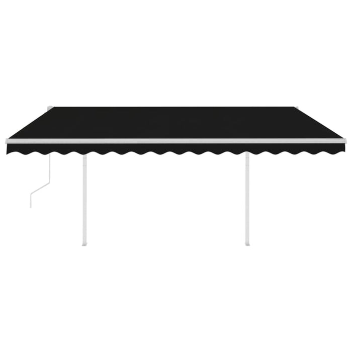 Automatic Retractable Awning With Posts 4x3 m Anthracite