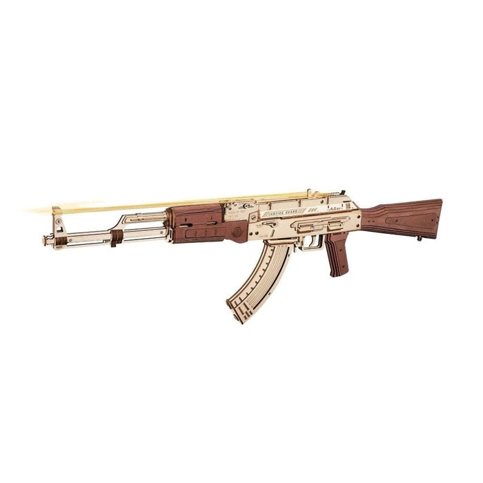 Automatic Rifle Ak47 3d Wooden Gun Funny Diy Building Block