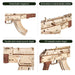 Automatic Rifle Ak47 3d Wooden Gun Funny Diy Building Block