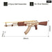 Automatic Rifle Ak47 3d Wooden Gun Funny Diy Building Block