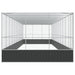 Aviary With Extension Silver 1139x307x212 Cm Steel Txoaxnb