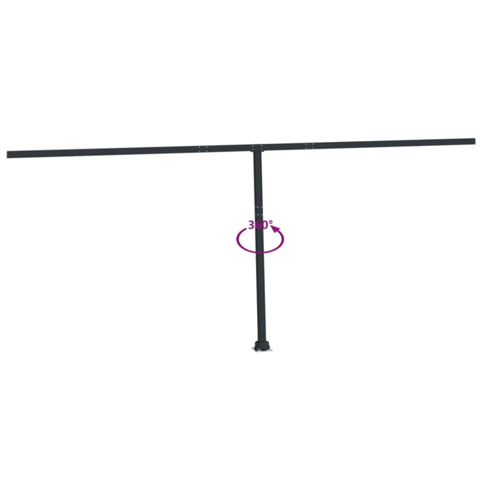 Awning Post Set Anthracite 600x245 Cm Iron Topbkn
