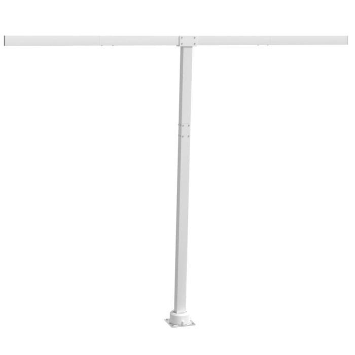 Awning Post Set White 300x245 Cm Iron Topbkb