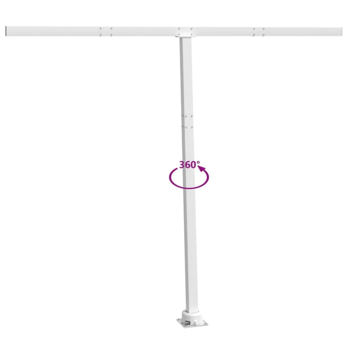 Awning Post Set White 300x245 Cm Iron Topbkb
