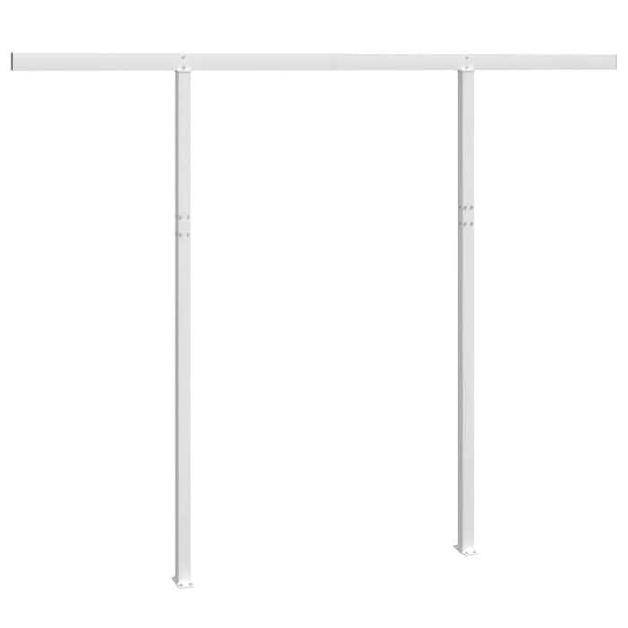 Awning Post Set White 300x245 Cm Iron Topbkt
