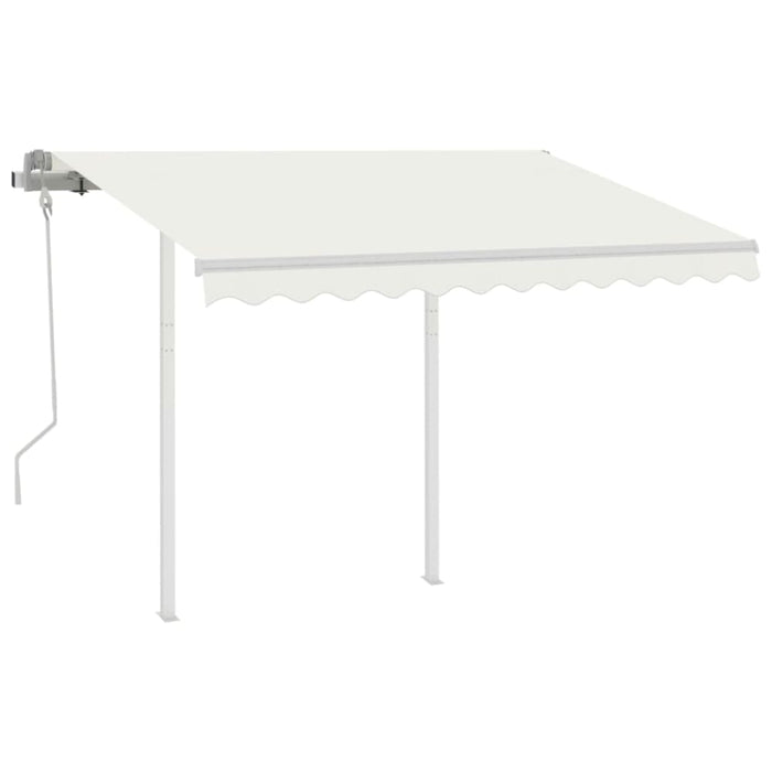 Awning Post Set White 300x245 Cm Iron Topbkt