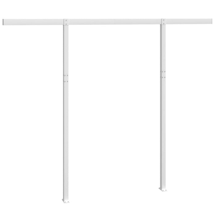 Awning Post Set White 300x245 Cm Iron Topbkt