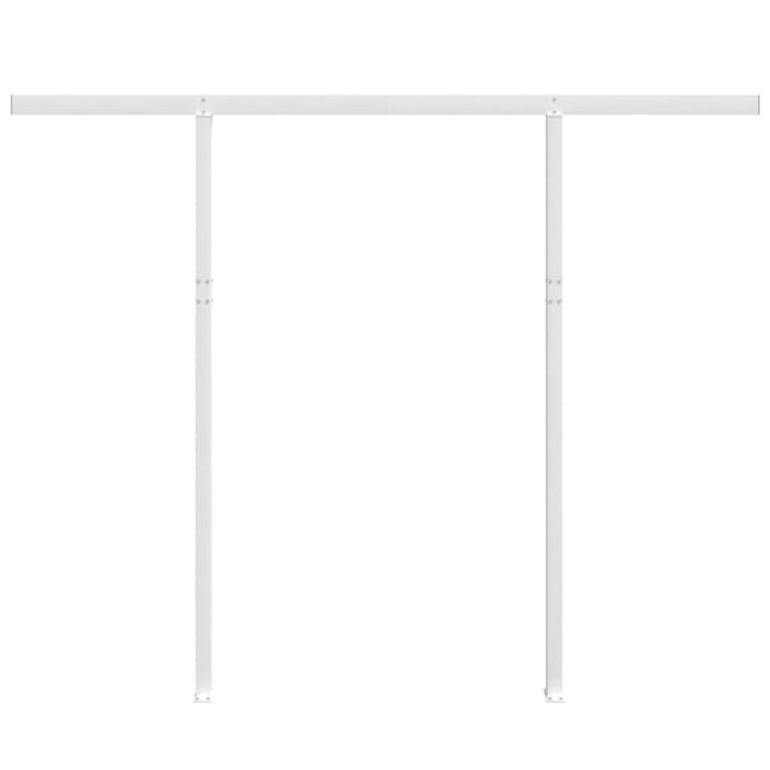 Awning Post Set White 300x245 Cm Iron Topbkt