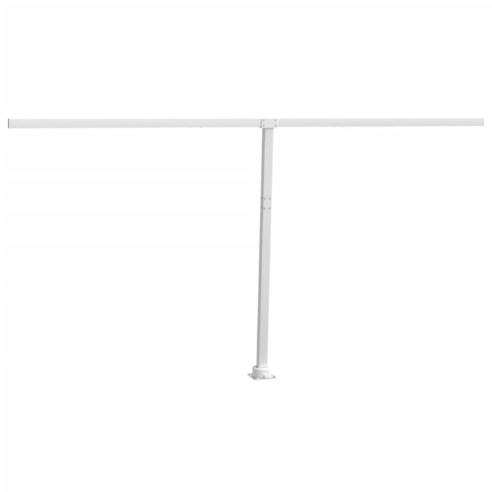 Awning Post Set White 450x245 Cm Iron Topbko