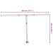 Awning Post Set White 450x245 Cm Iron Topbko
