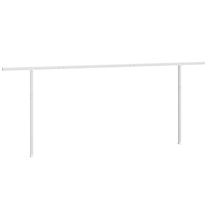 Awning Post Set White 600x245 Cm Iron Topbkp