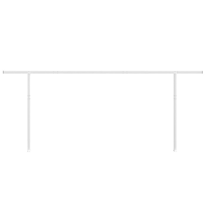 Awning Post Set White 600x245 Cm Iron Topbkp