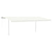 Awning Post Set White 600x245 Cm Iron Topbkp