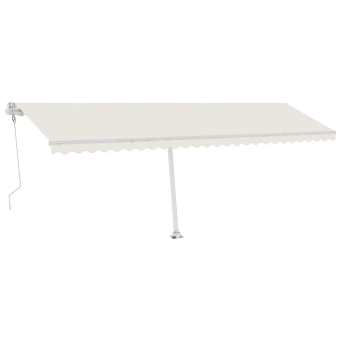 Awning Post Set White 600x245 Cm Iron Topbkx