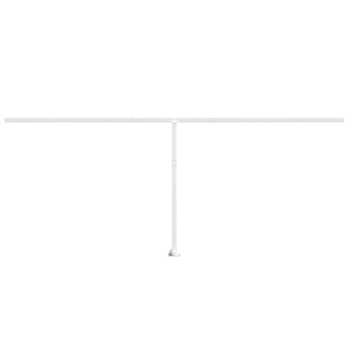 Awning Post Set White 600x245 Cm Iron Topbkx