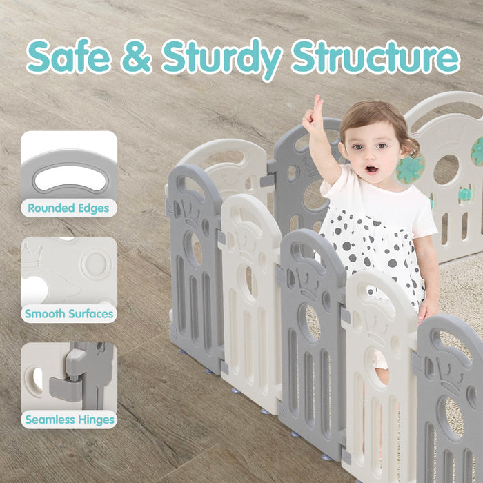 Kids Playpen Baby Safety Gate Toddler Fence Child Play Game 18 Panels