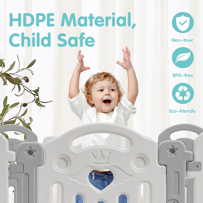 Kids Playpen Baby Safety Gate Toddler Fence Child Play Game 18 Panels