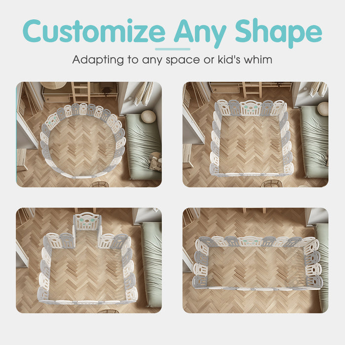 Kids Playpen Baby Safety Gate Toddler Fence Child Play Game 24 Panels