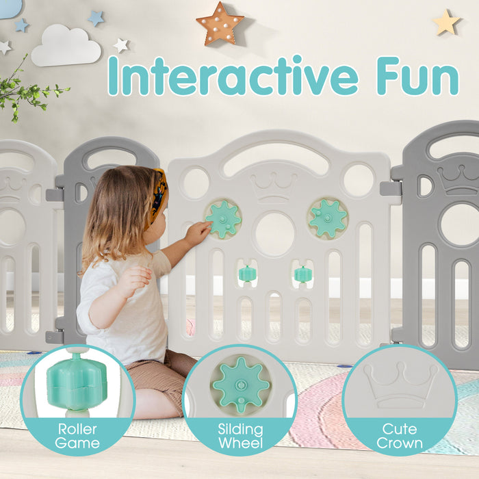 Kids Playpen Baby Safety Gate Toddler Fence Child Play Game 24 Panels