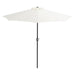 Balcony Parasol with Aluminium Pole Sand 270x135 Cm Half