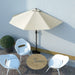 Balcony Parasol with Aluminium Pole Sand 270x135 Cm Half