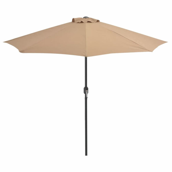 Balcony Parasol With Aluminium Pole Taupe 270x135 Cm Half