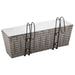 Balcony Raised Beds 2 Pcs 50 Cm Grey Poly Rattan Apaxn