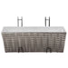 Balcony Raised Beds 2 Pcs 50 Cm Grey Poly Rattan Apaxn