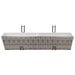 Balcony Raised Beds 2 Pcs 80 Cm Grey Poly Rattan Apaxk