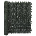 Balcony Screen with Dark Green Leaves 500x100 Cm Topank