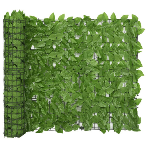 Balcony Screen with Green Leaves 500x100 Cm Toppbo